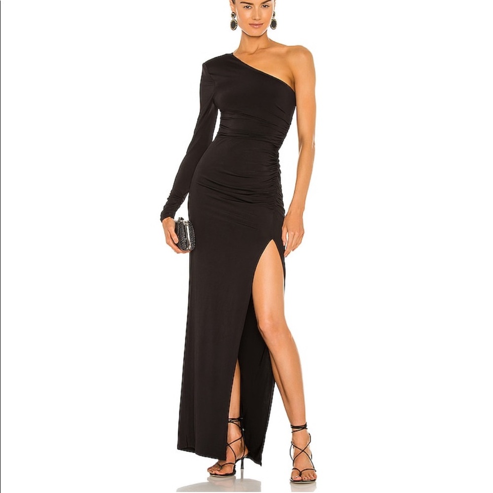Michael Costello one shoulder gown